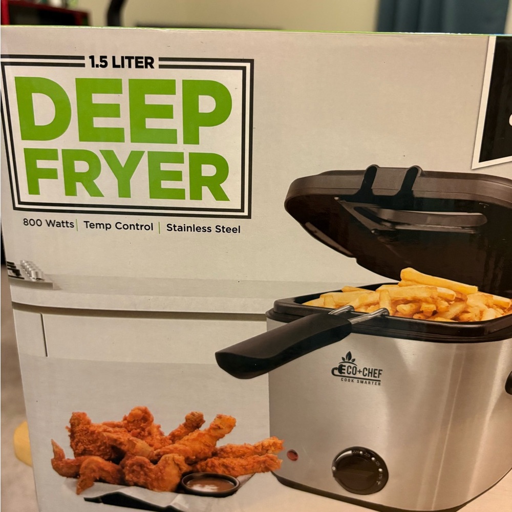 Stainless Steel Deep Fryer - Black
